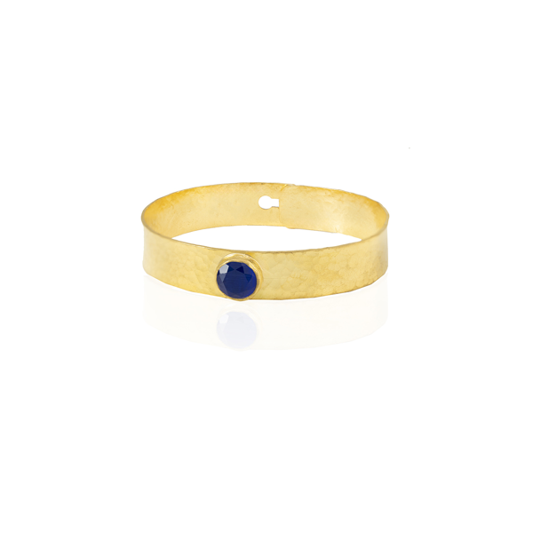 Kadir Jewellery 22 Ayar Altın Kaplama El İşçiliği Zirkon Taşlı Kadın Kelepçe Bilezik - Image 1