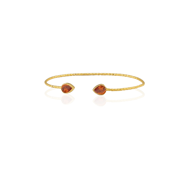 Kadir Jewellery 22 Ayar Altın Kaplama El İşçiliği Zirkon Taşlı Kadın Charm Bileklik - Image 1