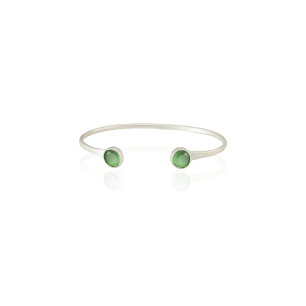 Kadir Jewellery 925 Ayar Gümüş Kaplama El İşçiliği Zirkon Taşlı Kadın Charm Bileklik - Image 1