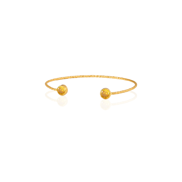 Kadir Jewellery 22 Ayar Altın Kaplama El İşçiliği Zirkon Taşlı Kadın Charm Bileklik - Image 1