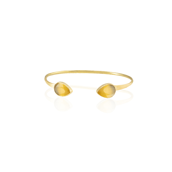 Kadir Jewellery 22 Ayar Altın Kaplama El İşçiliği Zirkon Taşlı Kadın Charm Bileklik - Image 1