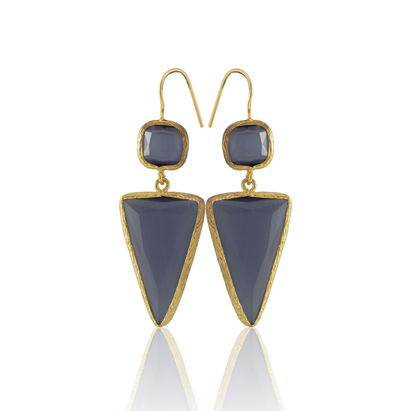 Kadir Jewellery 22 Ayar Altın Kaplama Kadın Sallantılı Küpe -El İşçiliği Ve Hipoalerjenik Küpe - Image 1