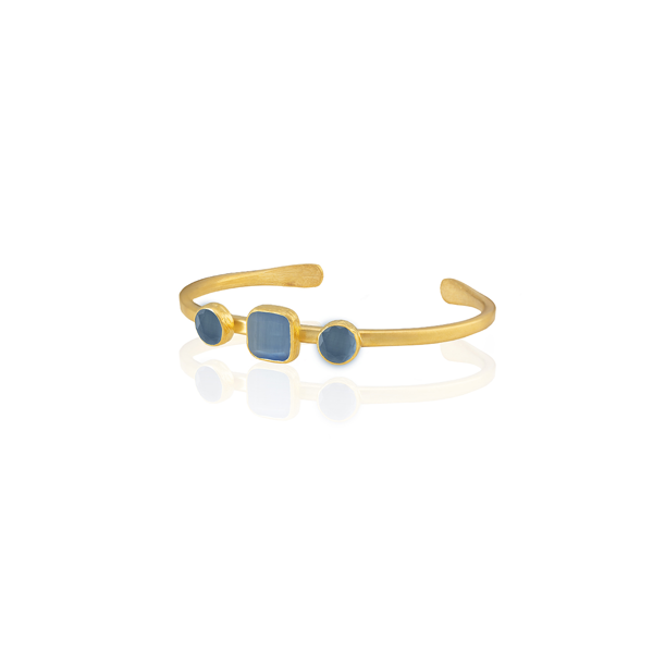 Kadir Jewellery 22 Ayar Altın Kaplama Zirkon Taşlı Ayarlanabilir Vintage Bilezik - Image 1