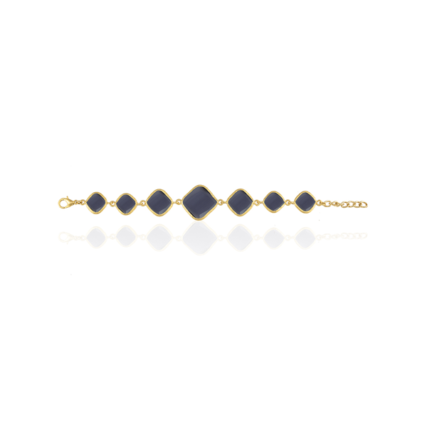 Kadir Jewellery 22 Ayar Altın Kaplama Zirkon Taşlı Ayarlanabilir Zincir Bileklik - Image 1