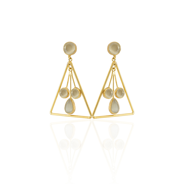 Kadir Jewellery 22 Ayar Altın Kaplama Kadın Sallantılı Küpe -El İşçiliği Ve Hipoalerjenik Küpe - Image 1