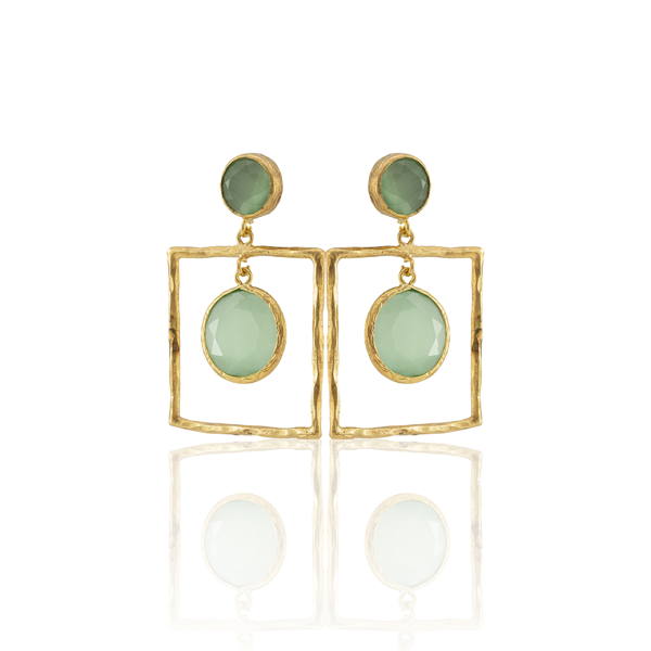 Kadir Jewellery 22 Ayar Altın Kaplama Kadın Sallantılı Küpe -El İşçiliği Ve Hipoalerjenik Küpe-E85 - Image 1