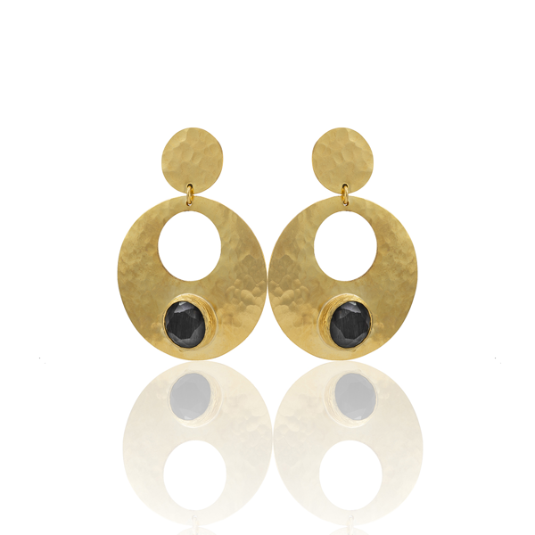Kadir Jewellery 22 Ayar Altın Kaplama Vintage Küpe -El İşçiliği Ve Hipoalerjenik Küpe - Image 1