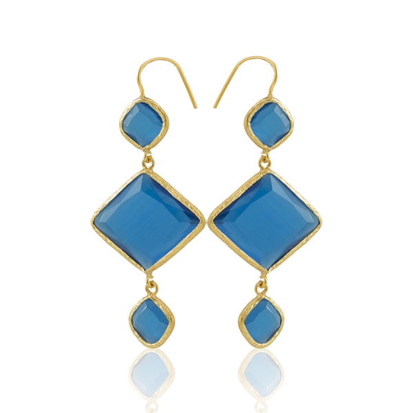 Kadir Jewellery 22 Ayar Altın Kaplama Kadın Sallantılı Küpe -El İşçiliği Ve Hipoalerjenik Küpe - Image 1