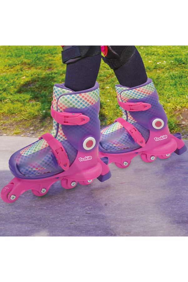 Paten Ayarlanabilir Dönüşen Tekerlekli 2 In 1 Twisty Paten - Mor 29-32 - Image 1