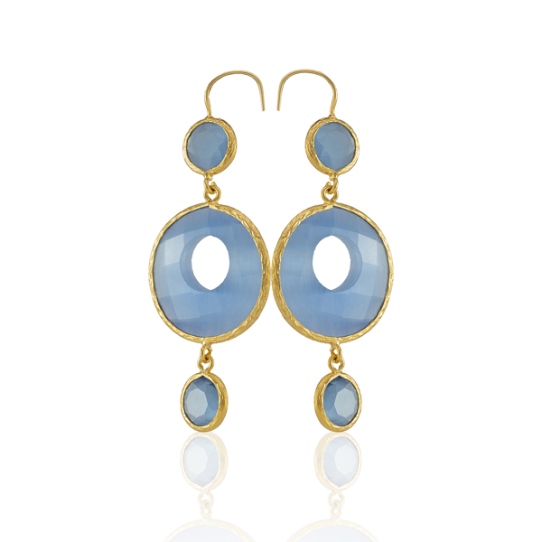 Kadir Jewellery 22 Ayar Altın Kaplama Kadın Sallantılı Küpe -El İşçiliği Ve Hipoalerjenik Küpe - Image 1