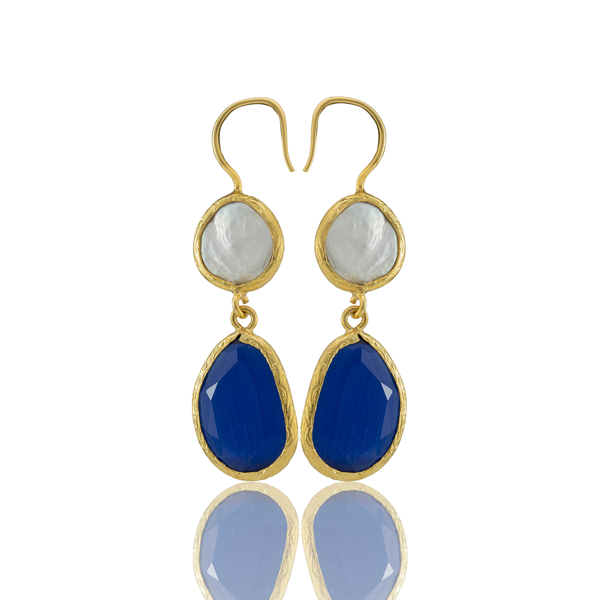 Kadir Jewellery 22 Ayar Altın Kaplama Kadın İnci Küpe -El İşçiliği Ve Hipoalerjenik Küpe - Image 1