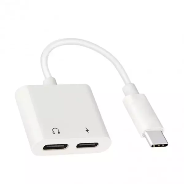 İphone 16e İle Uyumlu 2'li Type-C Girişli Kulaklık ve Şarj Adaptörü - Image 1
