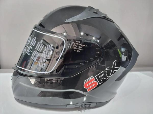 KASK MTS PRO 801 PARLAK SİYAH GÜNEŞ GÖZLÜKLÜ - Image 1
