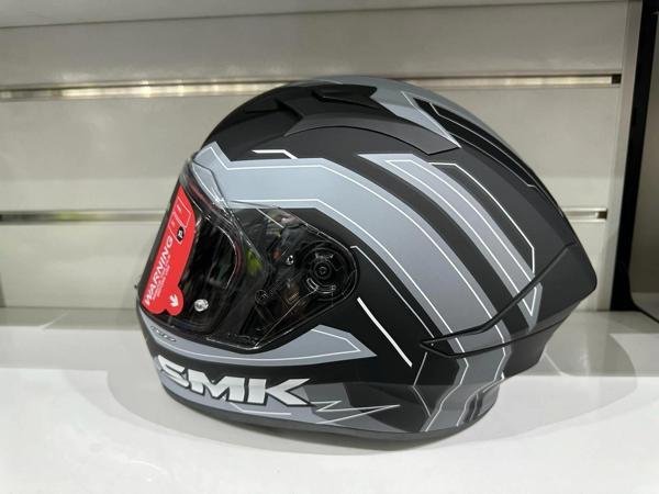 Kask Smk MA261Stellar Bolt Mat Siyah/Gri - Image 1