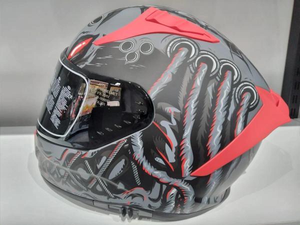 KASK MTS PRO 801 DREAKA GÜNEŞ GÖZLÜKLÜ ANTRESİT/KIRMIZI - Image 1