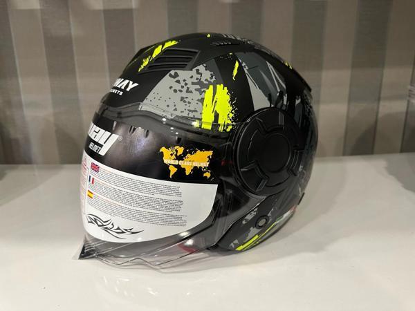 KASK SWAY SW-766 Matt Poıson Black Grey Yellow GÜNEŞ GÖZLÜKLÜ - Image 1