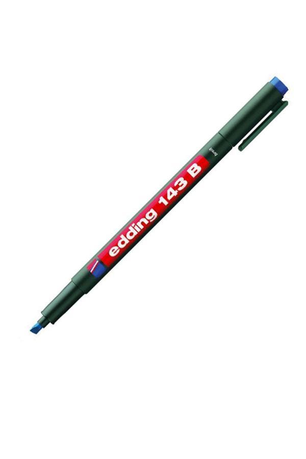 Edding 143B Permanent Asetat Kalemi - Mavi - Image 1