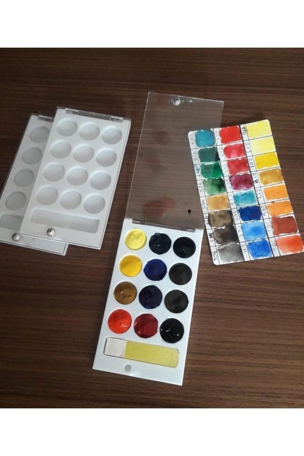 Sanathobi Küçük Kapaklı Dikdörtgen Palet-Pitnik Palet (13 Bölmeli) - Image 1