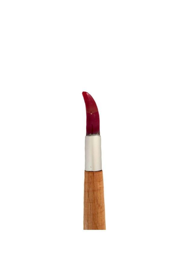 Sanathobi Akik Mühre Karga Burun-Zer Mühre Pembe Renk-Gürgen Ağacı Ergonomik Sap-Tezhip-Minyatür Sanatı-09 - Image 1