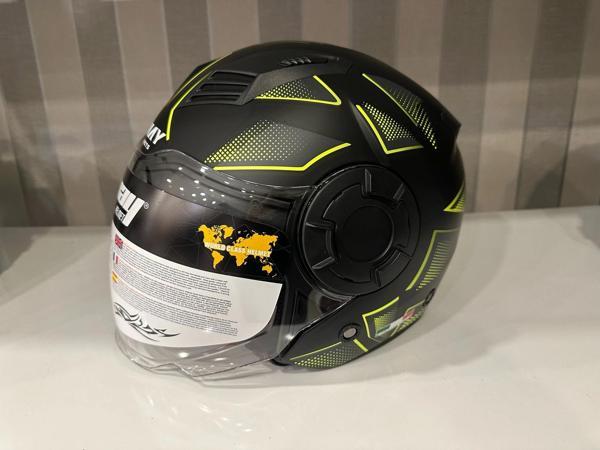 KASK SWAY SW-766 Matt Cırcle Black Yellow GÜNEŞ GÖZLÜKLÜ - Image 1