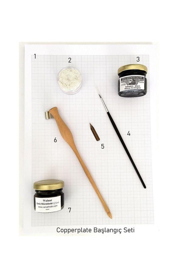Sanathobi Copperplate Başlangıç Seti, Gölge Yazı, Kaligrafi Yazı Seti - Image 1