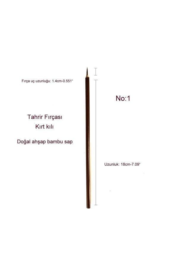 Sanathobi Tahrir Fırçası Kurt Kılı No:1, Çini, Seramik, Tezhip, Minyatür, Boyama, Hobi İşleri-1 Adet - Image 1