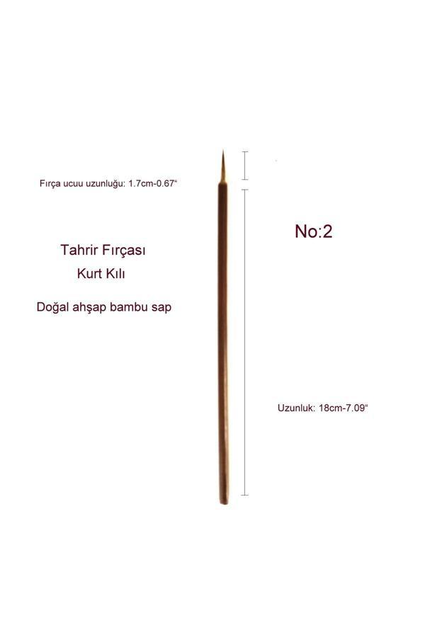 Sanathobi Tahrir Fırçası Kurt Kılı No:2, Çini, Seramik, Tezhip, Minyatür, Boyama, Hobi İşleri-1 Adet - Image 1