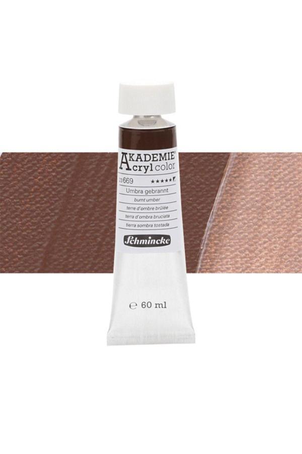 Schmincke Akademie Akrilik Boya 60Ml  669 Burnt Umber - Image 1