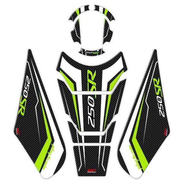 GP Kompozit CF Moto 250 SR 2020-2024 Uyumlu Tank Pad Seti Sarı - Image 1