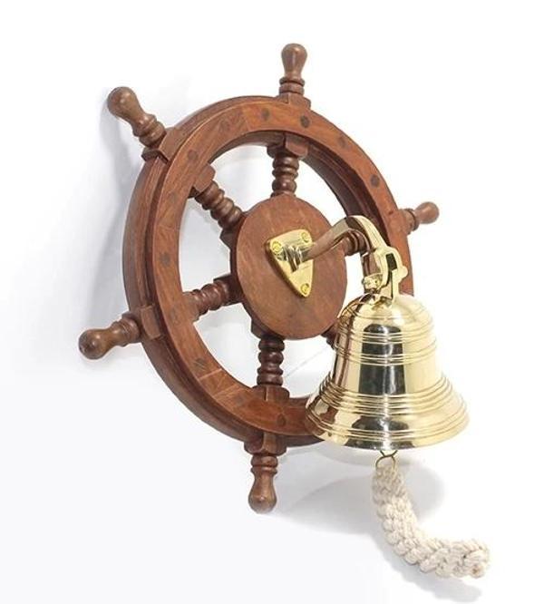 Duvara Asmalı Dümenli Pirinç Çan 4725 - Image 1