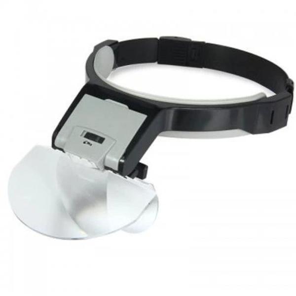 Lens Takmalı 5 Lenslı , Led Lambalı Şapka Tip Büyüteç - Image 1