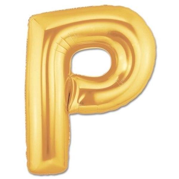 P Harf Folyo Balon Altın Renk  40 İnç - Image 1