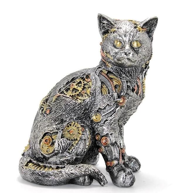 Steampunk Polyester Kedi Figürü Alk2454 - Image 1
