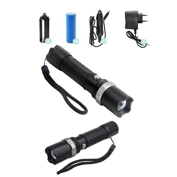 Swat Profesyonel Şarjlı El Feneri Ledli+flashlight+zoom Özellikli 6 Parça Full Set - Image 1