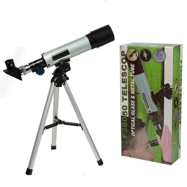 50x360 Mini Teleskop Kara Uzay Teleskobu Aliminyum Gövde Tripodlu - Image 1