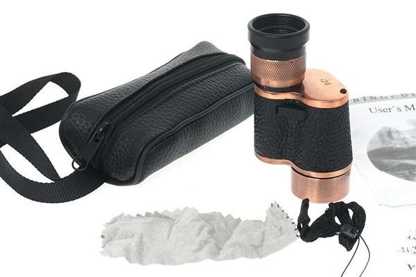 6x24  Baıgısh, Askeri Tarzi Pirinç Ve Deri Kaplamalı, Deri Çantalı Monocular Dürbün Princ - Image 1