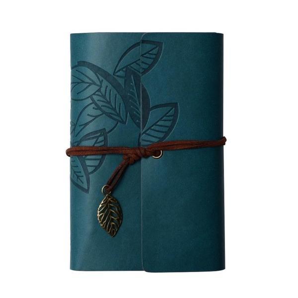 Yaprak Desenli Deri Defter - Image 1