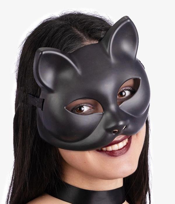 Siyah Renk Lüks Kedi Maskesi 12x13 Cm - Image 1