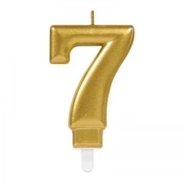7 Rakam Mum Gold Renk - Image 1
