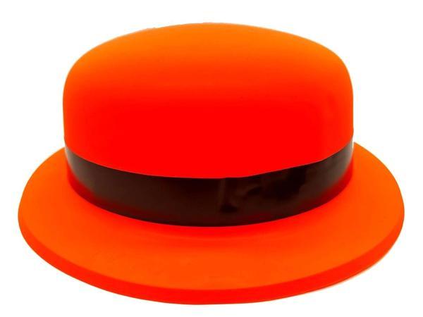 Neon Partisi Turuncu Renk Melon Plastik Parti Şapkası - Image 1