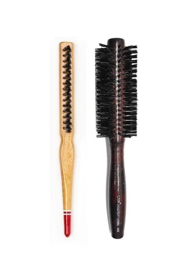 Liva 408& 690 Profesyonel Yanmaz Set Topuz Saç Fırçası-2'li - Image 1