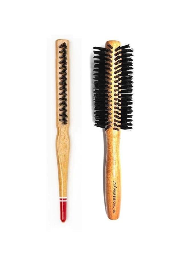 Liva 540& 690 Profesyonel Yanmaz Set Topuz Saç Fırçası-2'li - Image 1