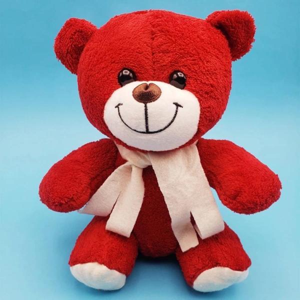 Kırmızı Peluş Oyuncak Ayıcık - Image 1