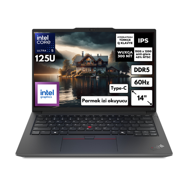 Lenovo ThinkPad E14 G6 Ultra 5-125U 16-GBDDR5 256 GB SSD Intel Graphics 14" WUXGA Windows 11 Home Notebook 21M7002PTXHMF72 - Image 1