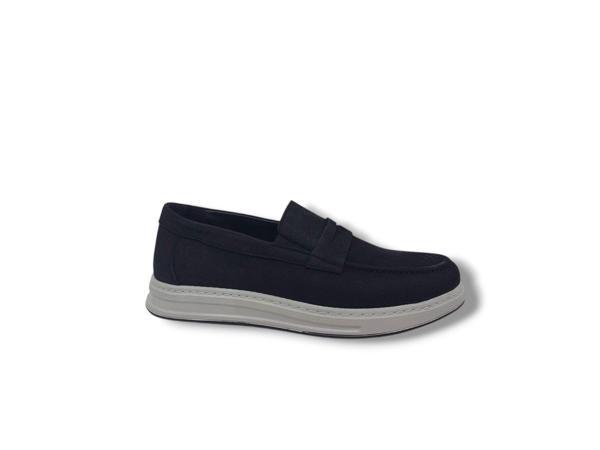 Modesa 271 Erkek Siyah Nubuk Deri Loafer Ayakkabı - Image 1