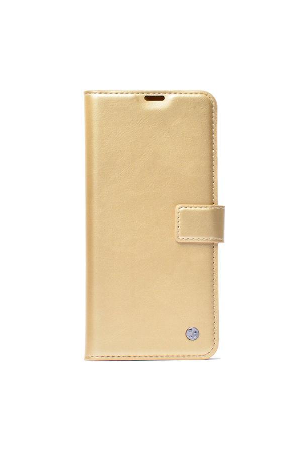 Nsm Tech Galaxy A56 Kılıf Zore Kar Deluxe Kapaklı Kılıf - Gold - Image 1