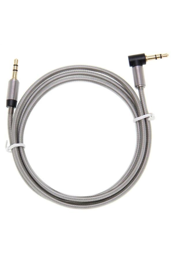 Caraks Aux Kablosu Metal Yaylı Ve Muhafazalı 100 Cm Kaliteli Metal Üniversal Aux Kablosu - Image 1