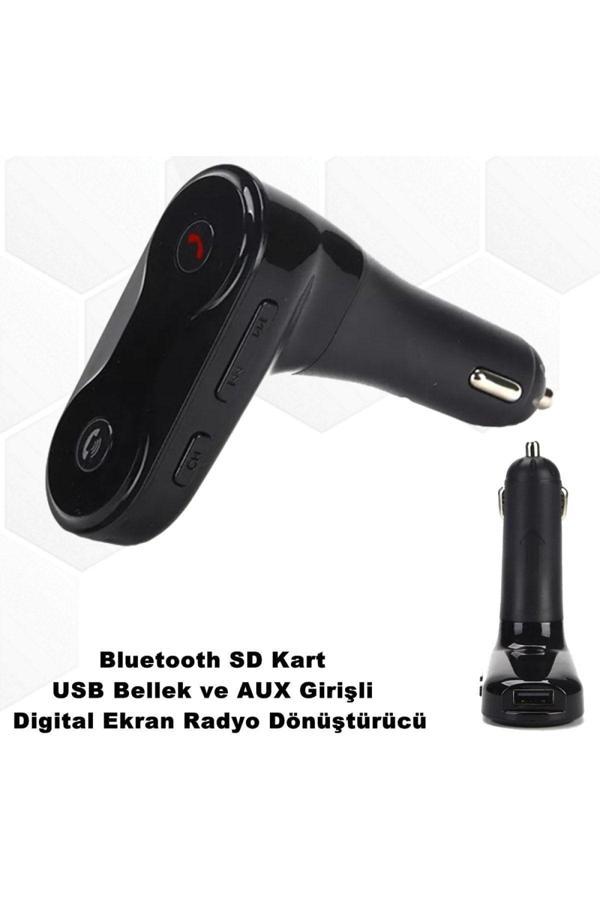 Caraks Çakmaklık Radyo Mp3 Dönüştürücü Transmitter Bluetooth-Aux-Sd Kart-Usb Çalar Kaliteli - - Image 1