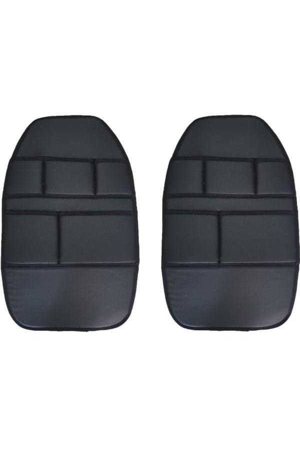 Caraks Hyundai Elantra 2016-2021 Arası Uyumlu Oto Koltuk Arkası Organizer Suni Deri 2 Adet Siyah - Image 1