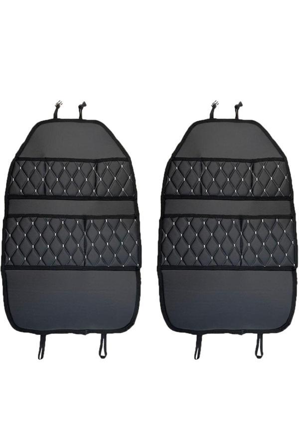 Caraks Renault Clio 4 Hb 2012-2019 Arası Oto Koltuk Arkası Organizer Suni Deri 2 Adet 013 - Image 1